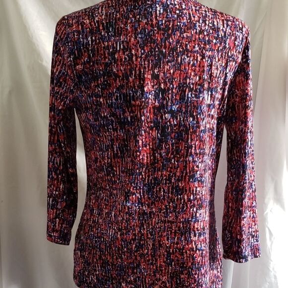 Liz Claiborne printed long sleeve blouse size Medium - Picture 4 of 5